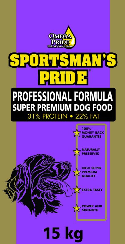 15 kg Sportsman´s Pride Professionel (lilla) - hundefoder til aktive hunde