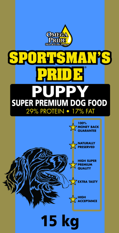15 kg Sportsman´s Pride Puppy (blå) - hvalpefoder med kylling