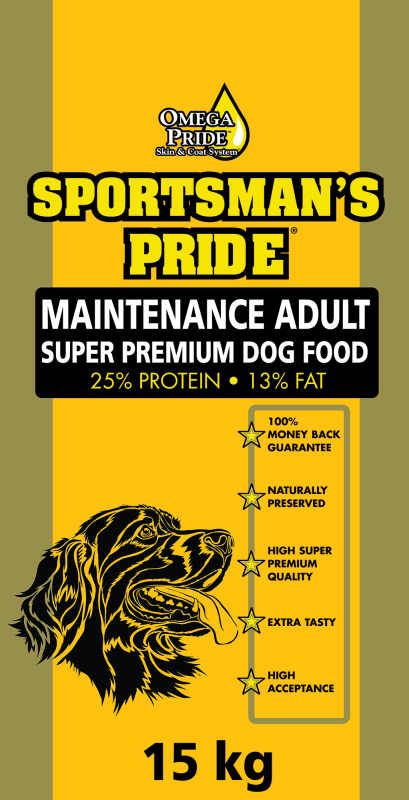 15 kg Sportsman´s Pride Maintenance Adult (Gul) - voksenfoder med kylling